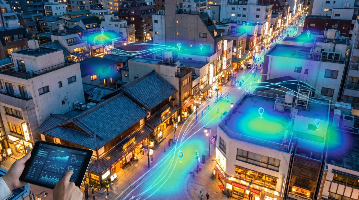 出店候補エリアの競合・需要を可視化